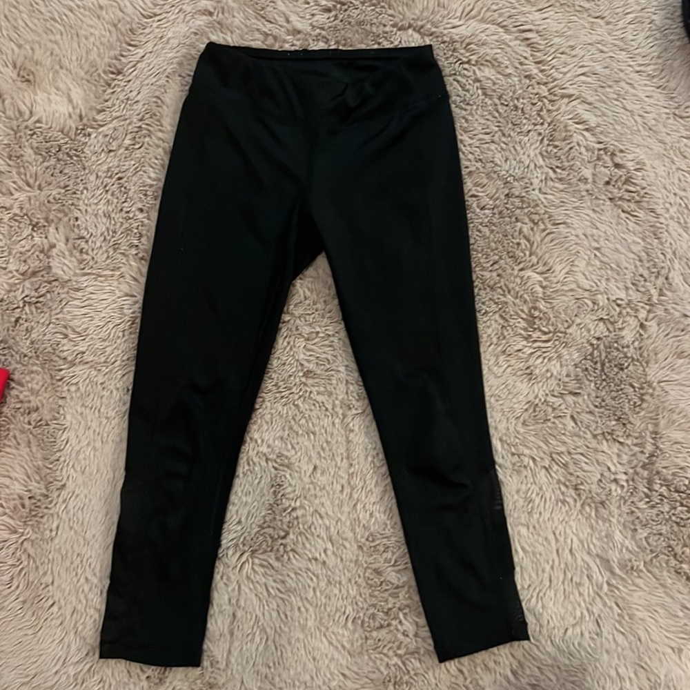 Active Life black leggings workout tights yoga workout pants girls youth 5/6​